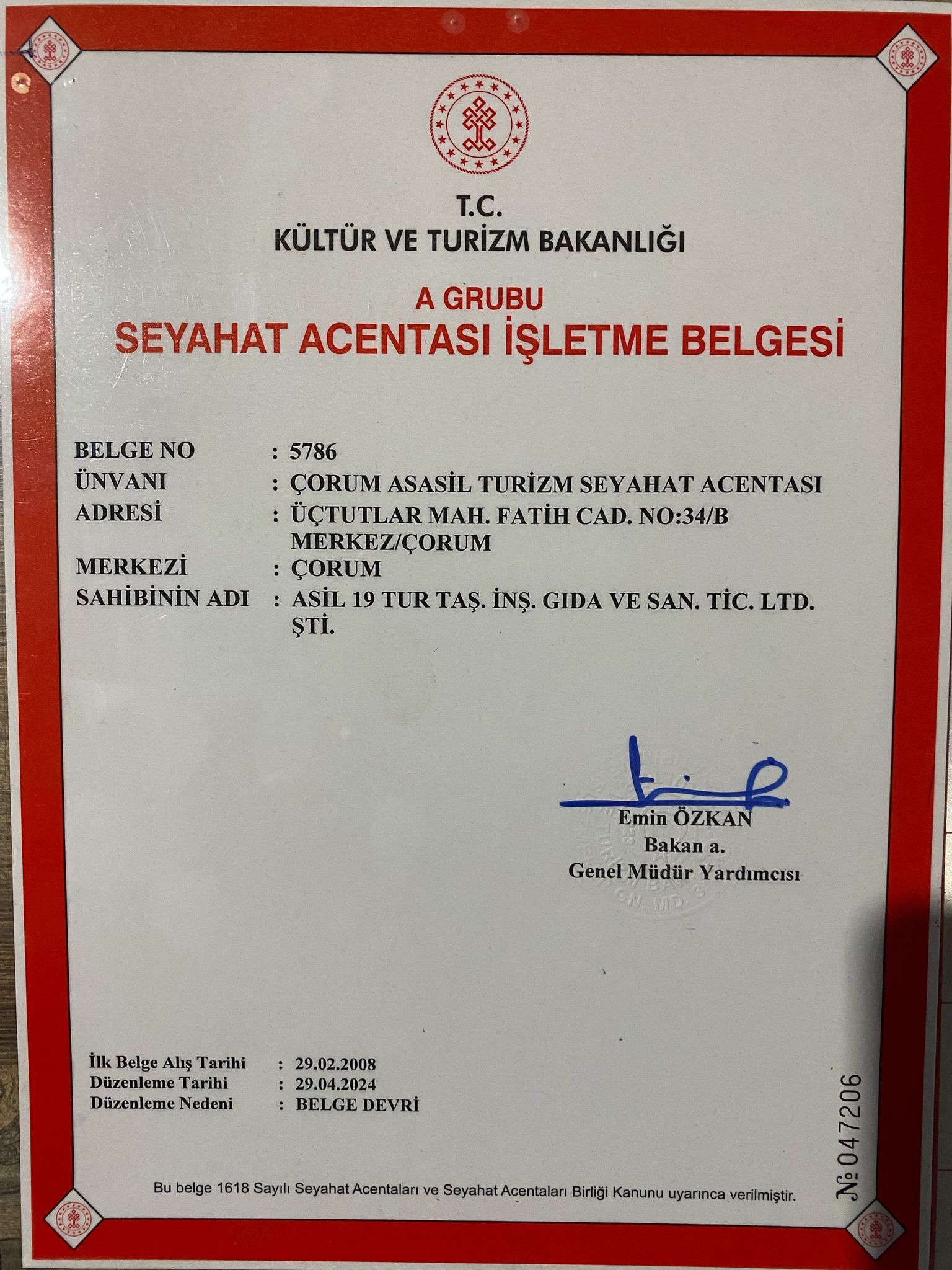 İşletme Belgesi